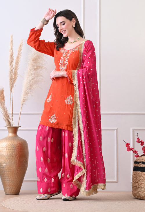 Rang-E-Dastoor Farshi - Pure Crepe