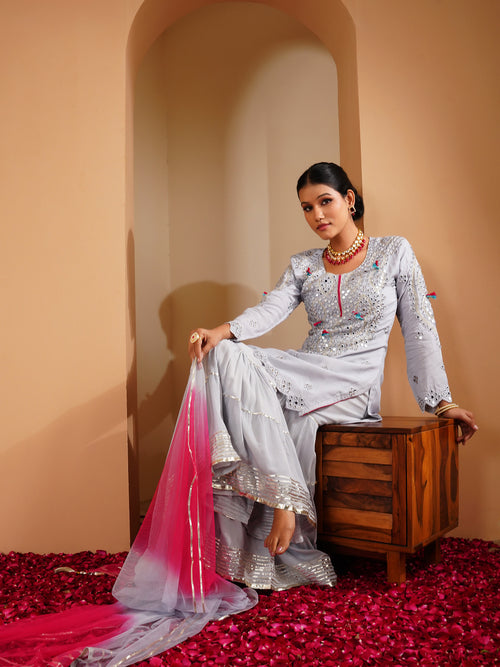 Dilruba Sharara - Pure Silk Chanderi
