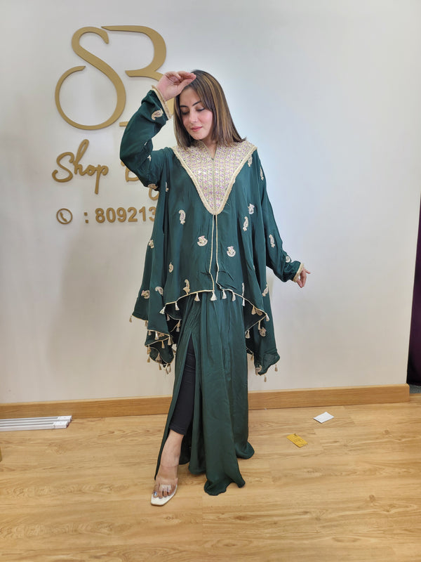 Indo western dress with asymmetric cut