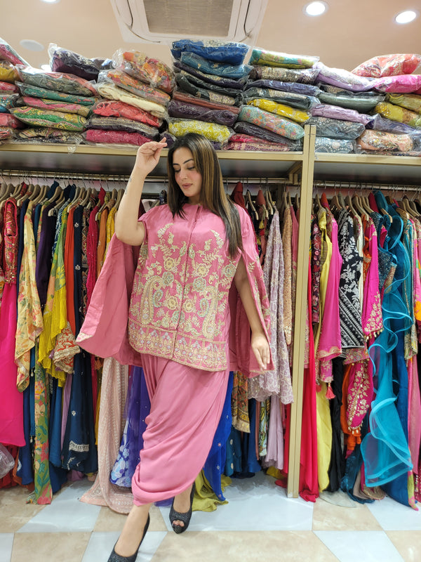 Indo western dress with extended sleeves