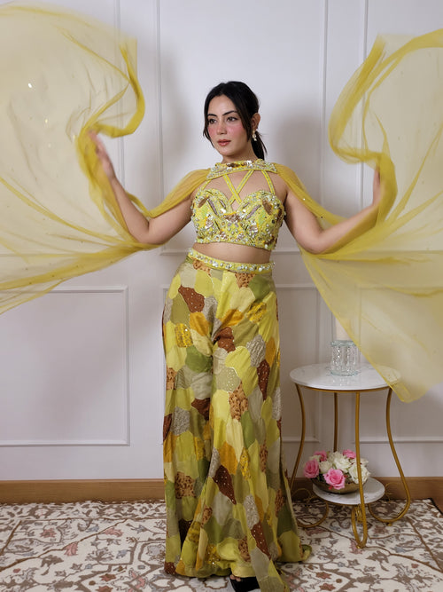 Celestial Couture Indo Western dress- Imported Fabric