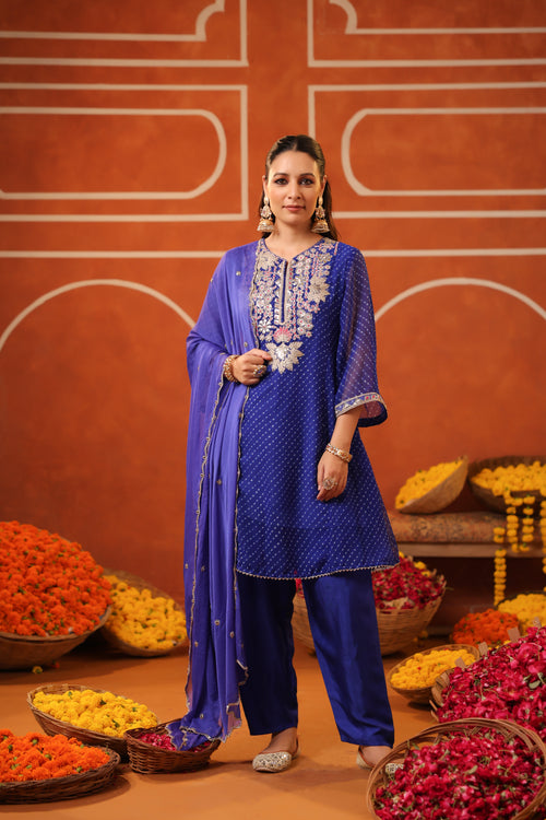 Regal Elegance Suit - Pure Georgette