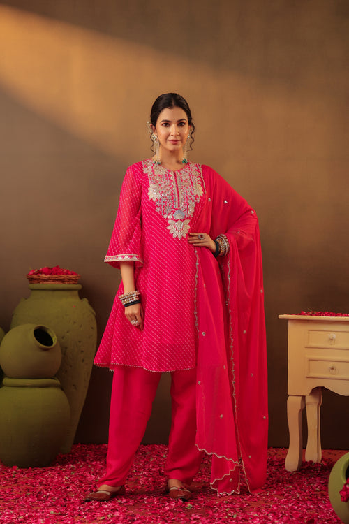 Regal Elegance Suit - Pure Georgette