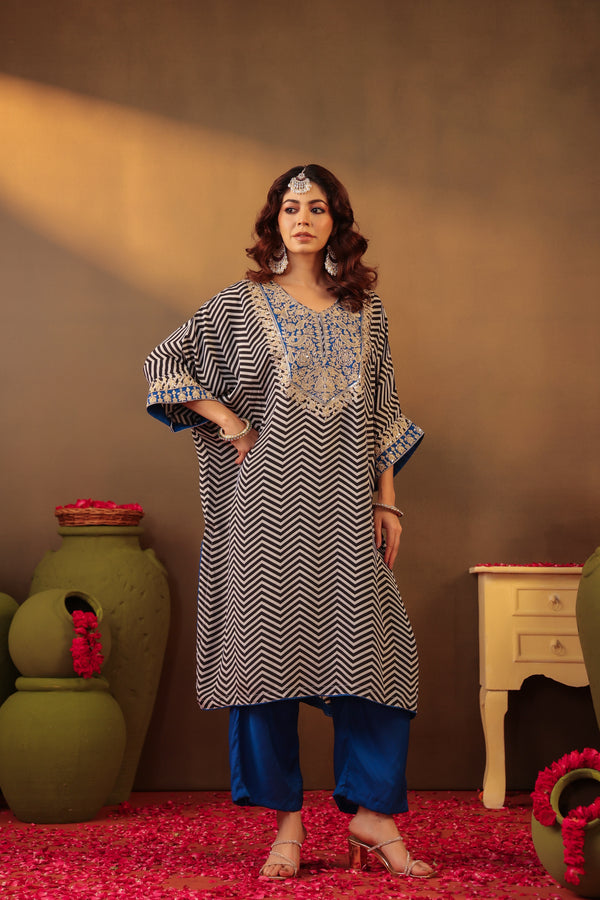 Chevron Kaftaan Set - Pure Crepe