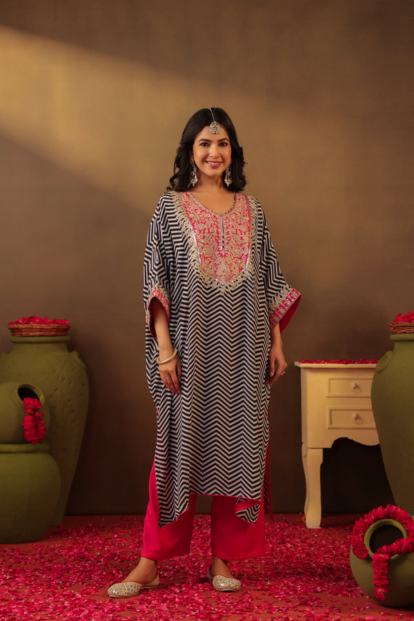 Chevron Kaftaan Set - Pure Crepe