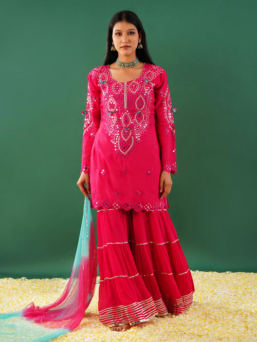 Dilruba Sharara - Pure Silk Chanderi