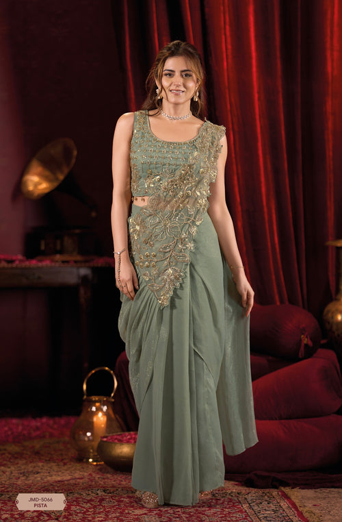 Zehnaseeb Predraped saree