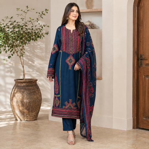 Rustom suit - Viscose gajji