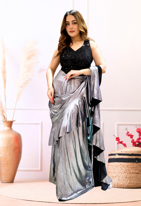 Mystic Moon Saree - Pure Lycra
