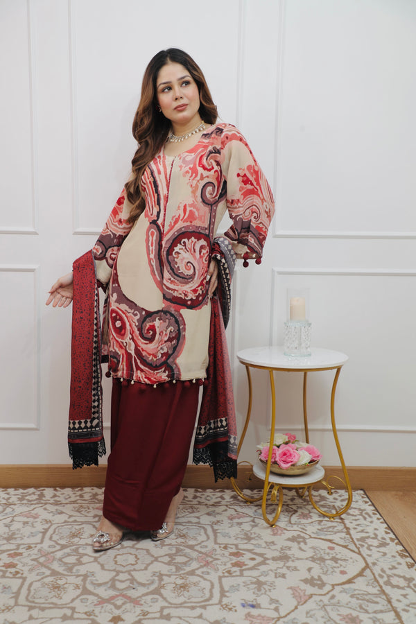 Mehfil Farshi Suit - Pure Crepe