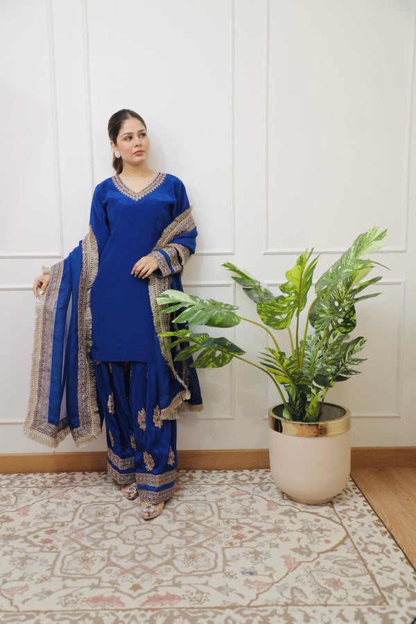 Gulmarg Farshi Suit - Pure Crepe