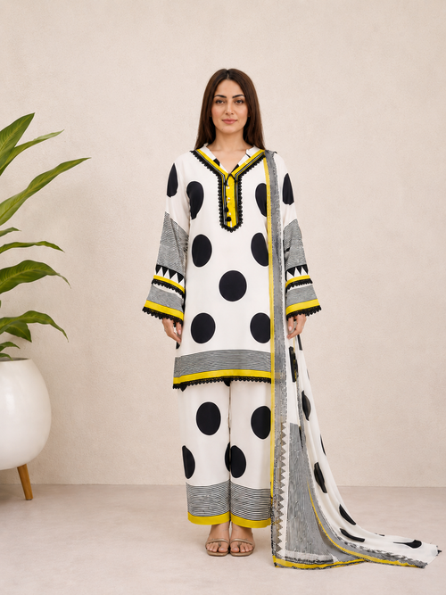 Polka luxe suit - Pure Muslin