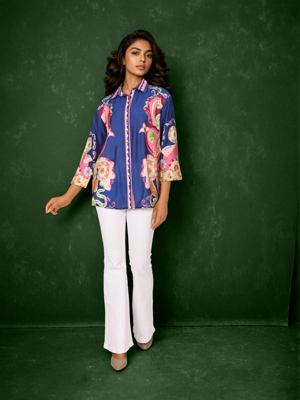 Mystic Flora Shirt - Pure Cotton