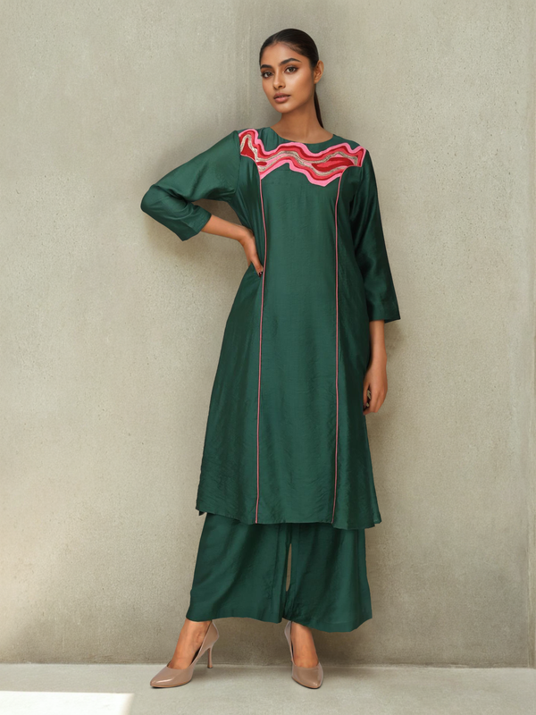 Emerald Wave Co-ord Set - Pure Cotton