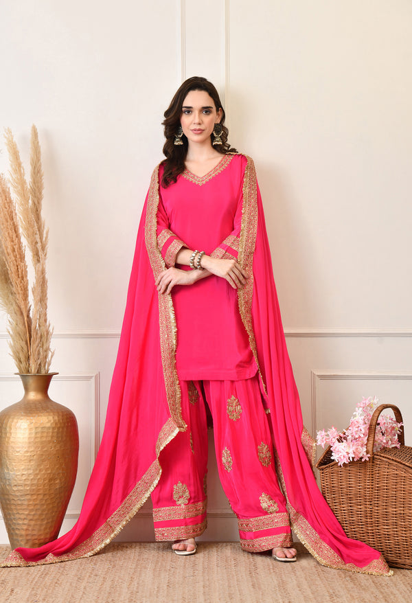 Gulmarg Farshi Suit - Pure Crepe