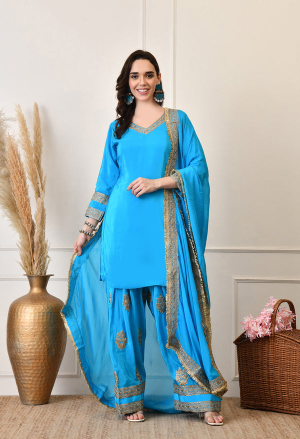 Gulmarg Farshi Suit - Pure Crepe