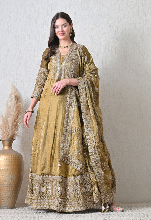 Crystal Anarkali - Pure Tissue