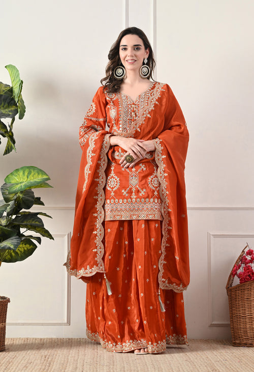 Shahi Ada Sharara - Pure Crepe