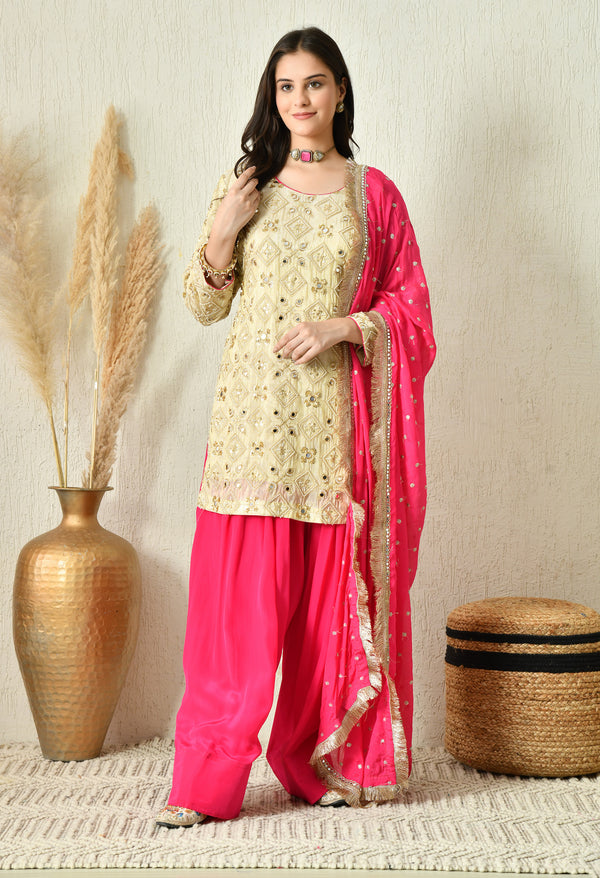 Sone di Shaan Farshi salwar suit - Pure Tissue