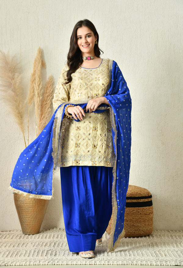 Sone di Shaan Farshi salwar suit - Pure Tissue