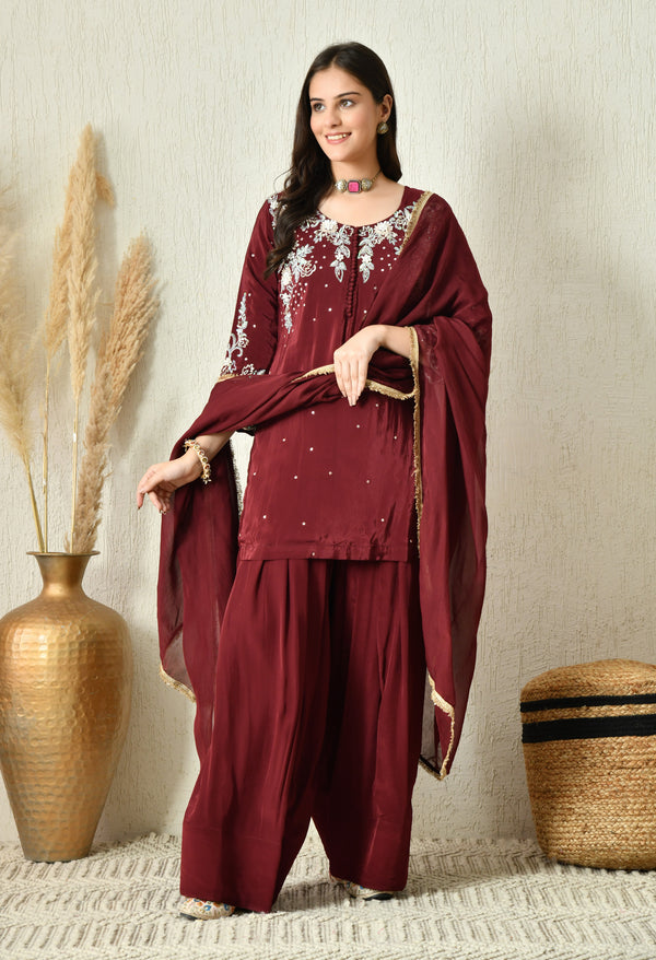 Silsila-E-Farshi Suit - Pure Crepe