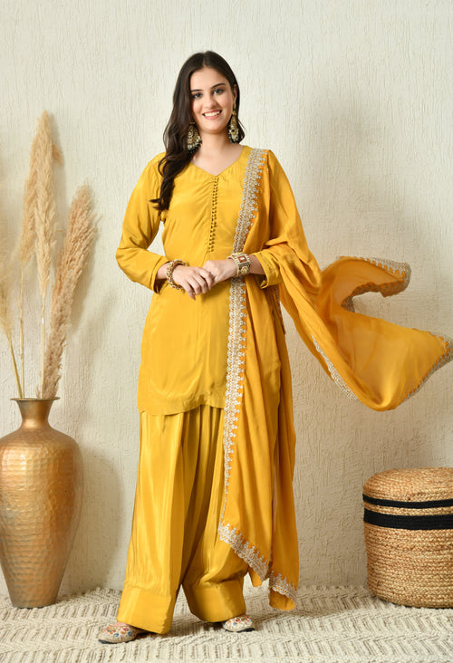 Noor-E-Farshi Suit - Pure Crepe