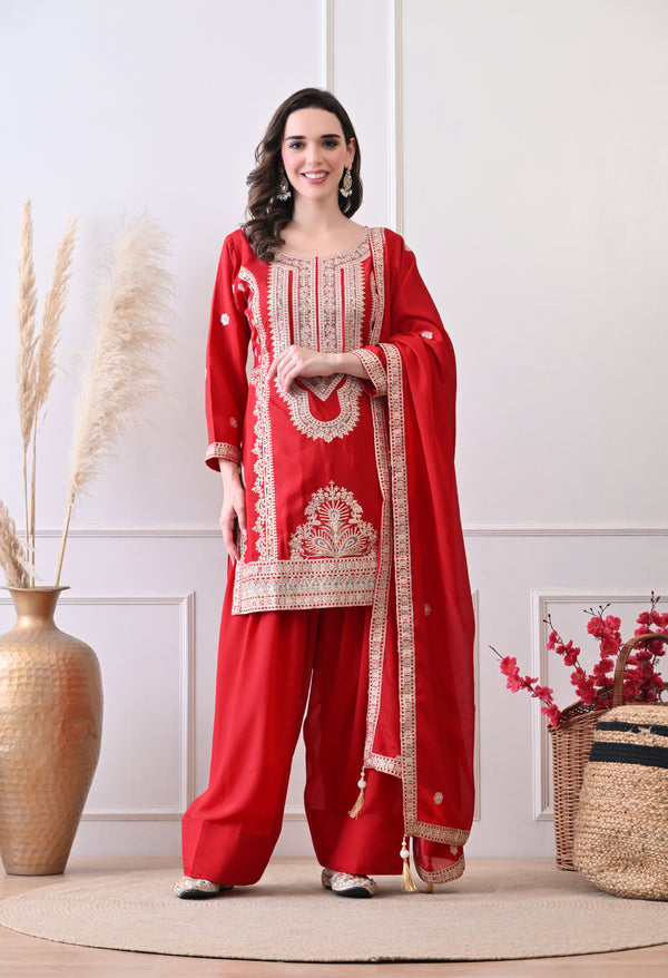 Suhagaan Farshi Suit - Pure Chinon