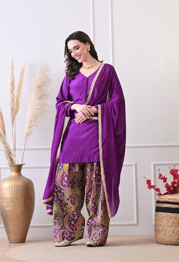 Chandani Bahaar Farshi suit - Pure Crepe