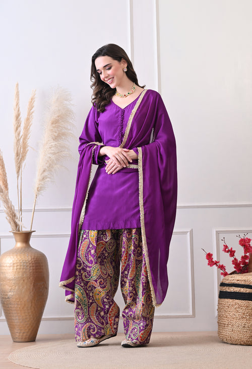 Chandani Bahaar Farshi suit - Pure Crepe