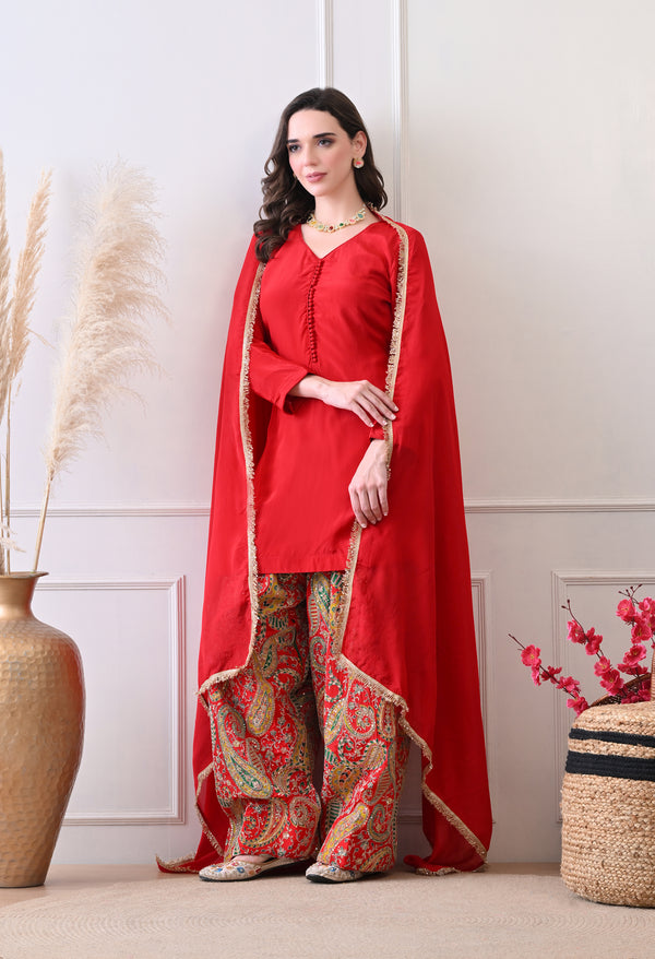 Chandani Bahaar Farshi suit - Pure Crepe