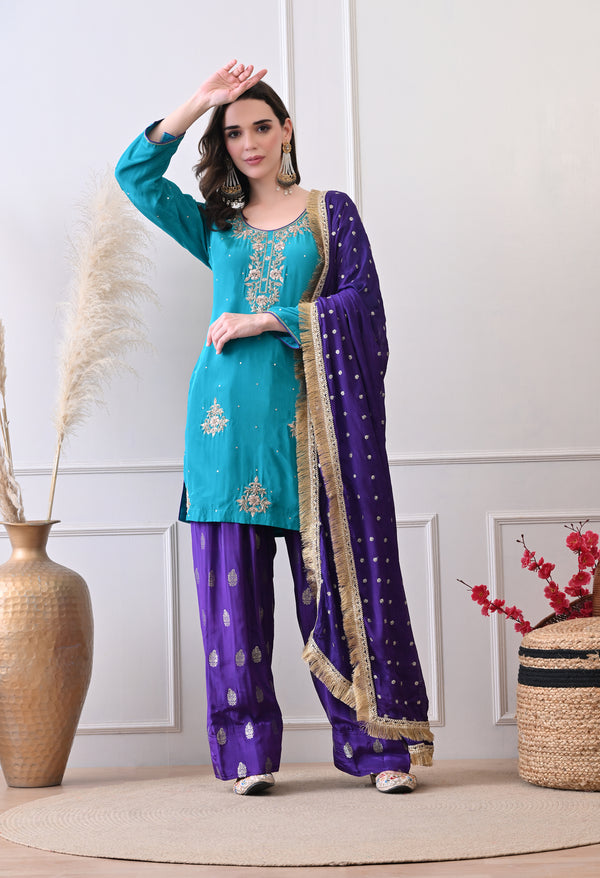 Rang-E-Dastoor Farshi - Pure Crepe