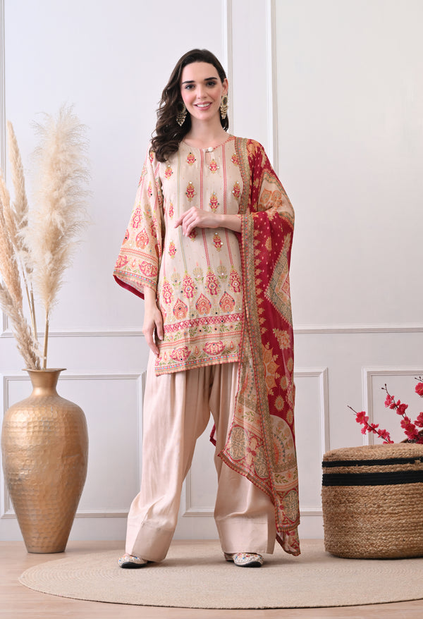 Sahiba Farshi Suit- Pure Muslin