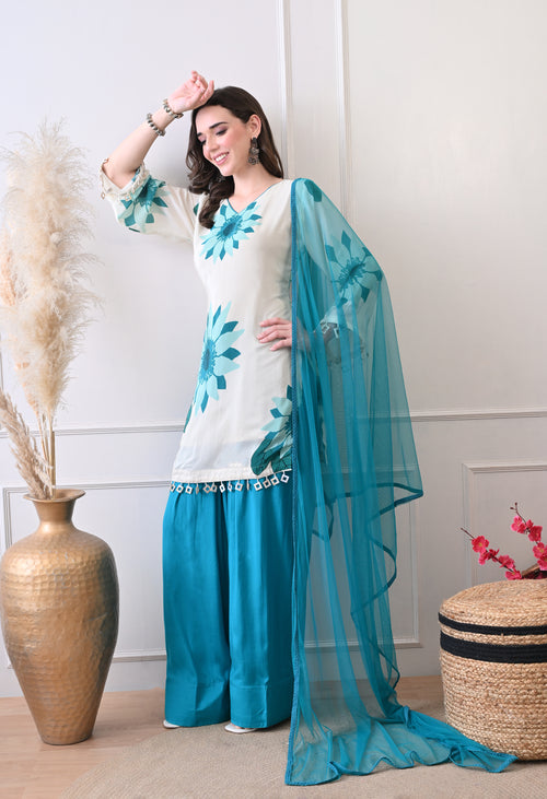 Neel Kamal Farshi Suit - Pure Crepe