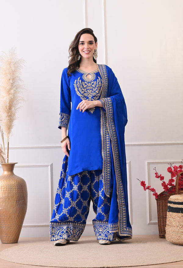 Zewar Farshi Suit - Pure Crepe