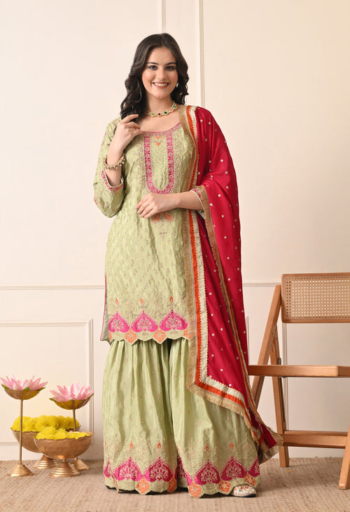 Ruhani ada sharara - Pure Crepe