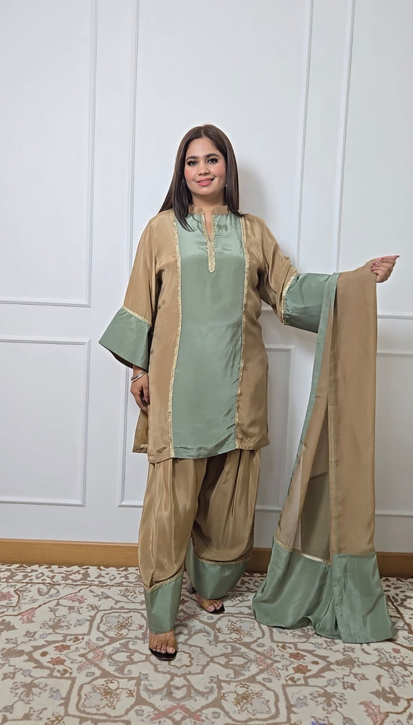 Begum Farshi Suit-Pure Crepe