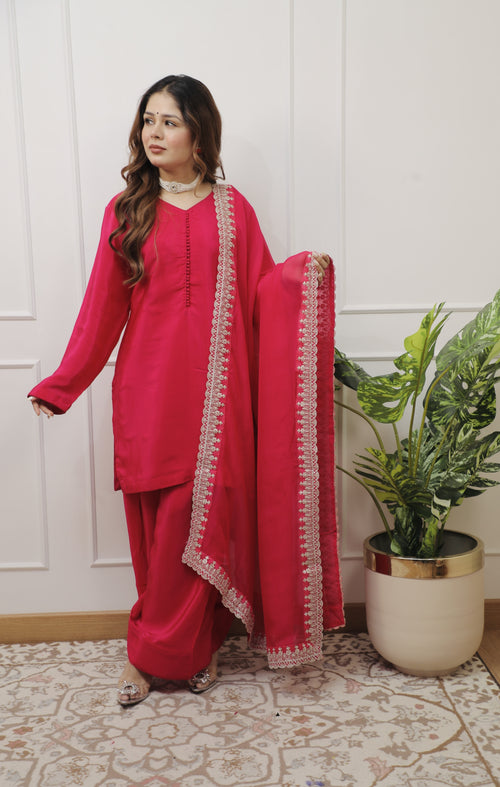 Noor-E-Farshi Suit - Pure Crepe