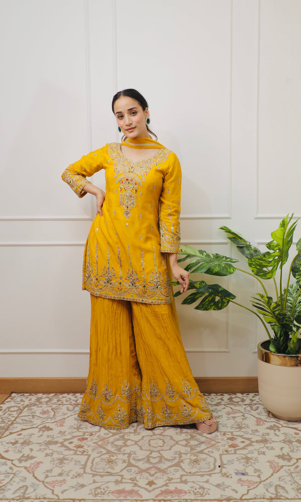 Jethani Devrani Sharara - Pure Chinon
