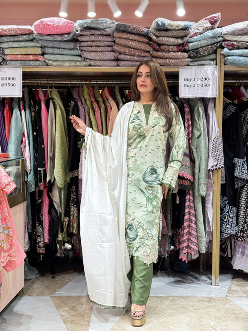 Saanjh pastel suit - Pure Cotton