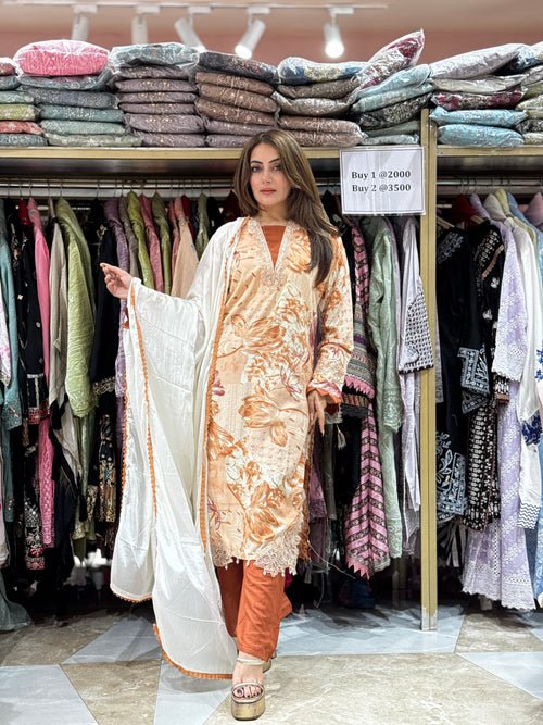 Saanjh pastel suit - Pure Cotton