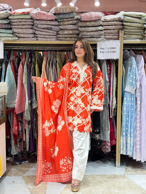 Ruby flora farshi suit - Pure Cotton