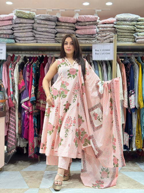 Floral serenity suit - Pure cotton