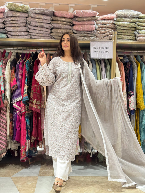 Floral Bahaar suit - Pure crepe