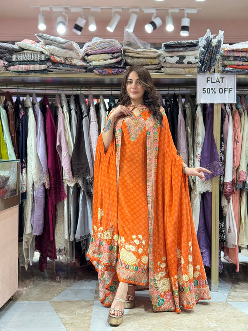 Kesari elegance - Pure Crepe