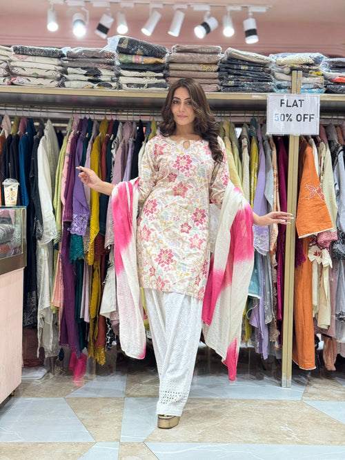 Flora Fusion Suit - Pure Cotton (Ivory)