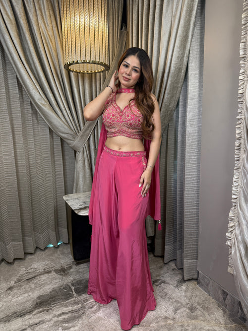 Mystic Glam Indo Western Dress - Pure Crepe