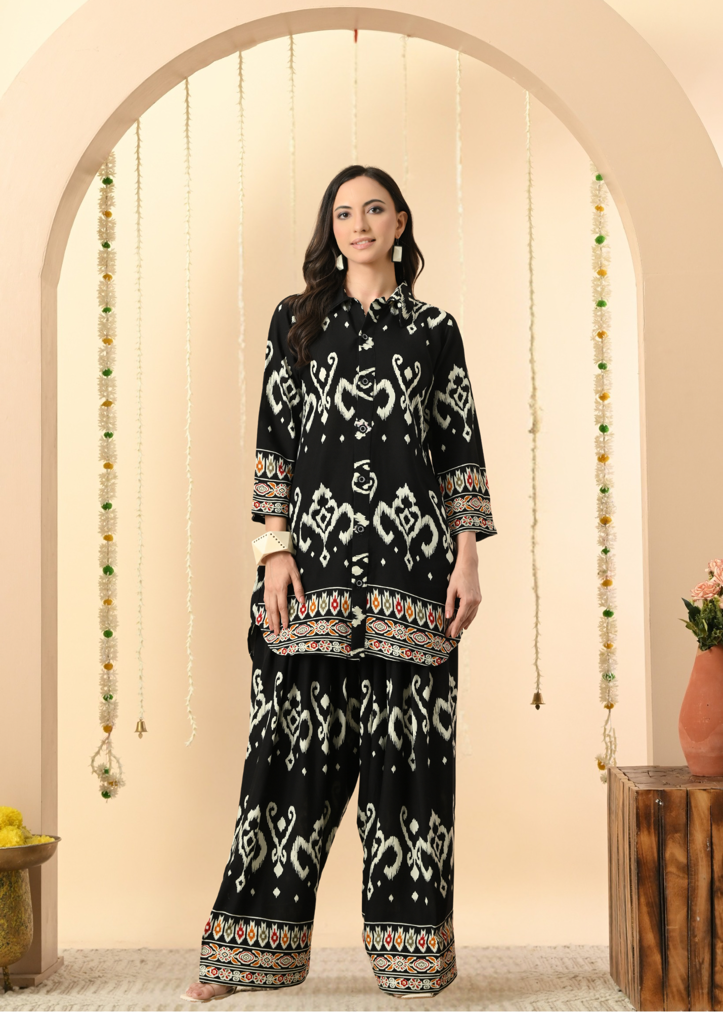 Begumj Boss Lady Farshi Co ord set - Pure cotton – Begum Shop