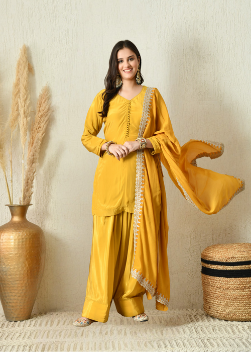 Noor-E-Farshi Suit - Pure Crepe