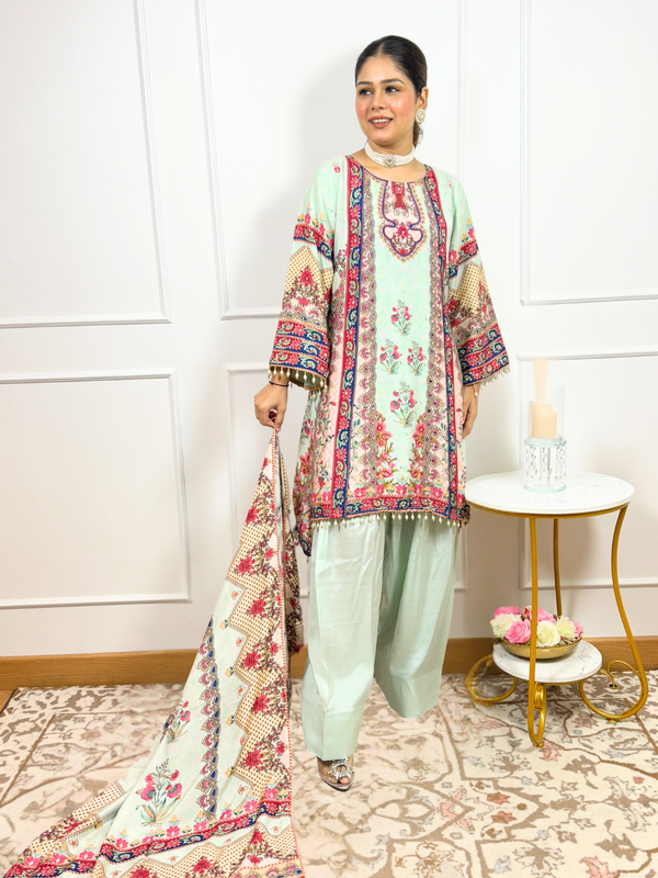 Karma Farshi Suit - Pure Muslin