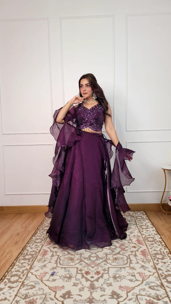 Royal Luxe Lehenga-Pure Organza